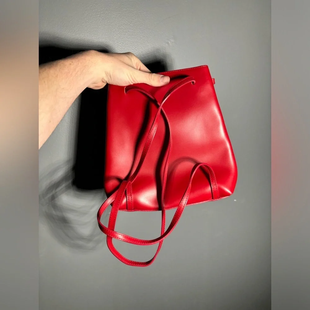 Vintage Furla Red Leather Mini Backpack